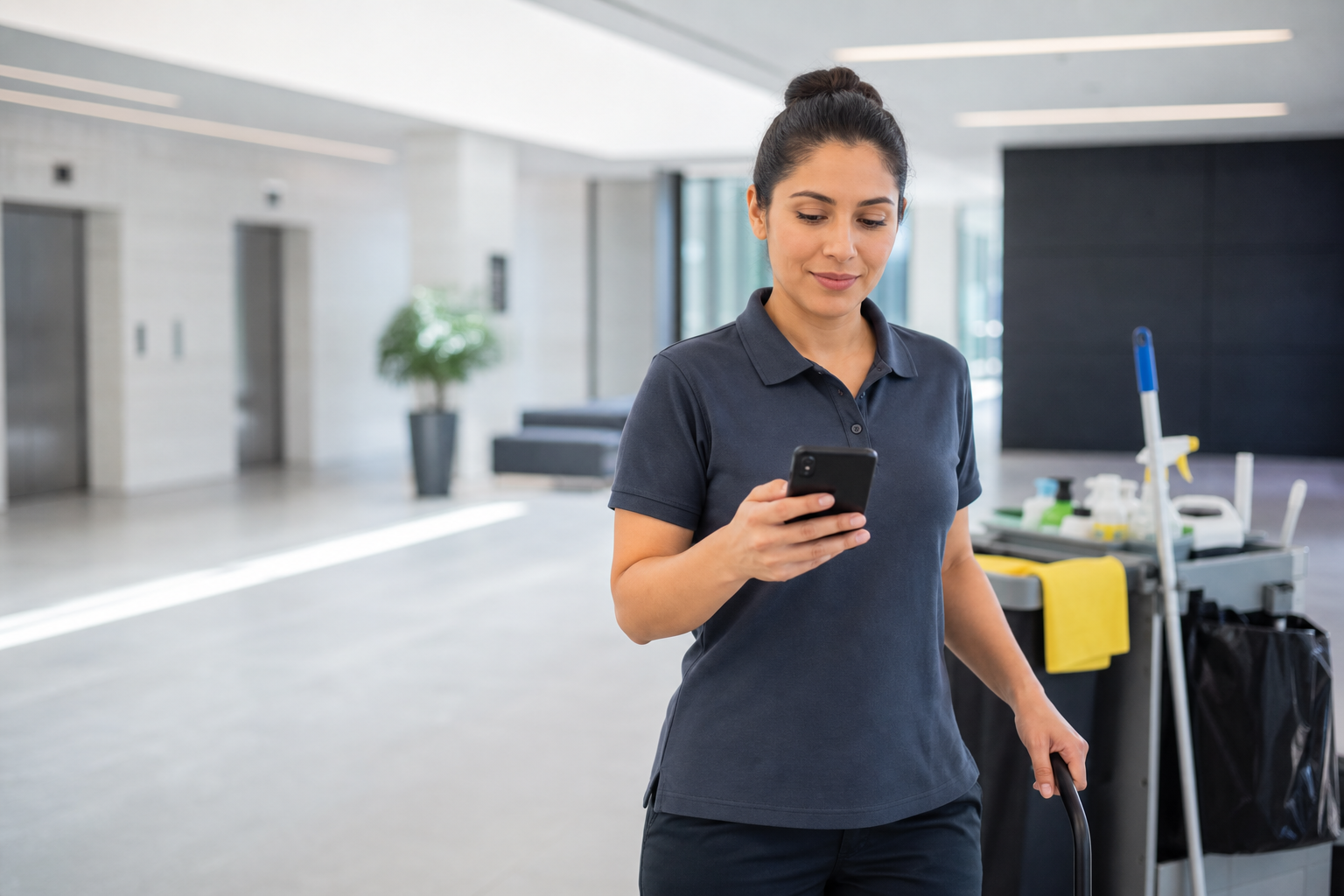 Facilities & Cleaning team using Janus 360 in the field